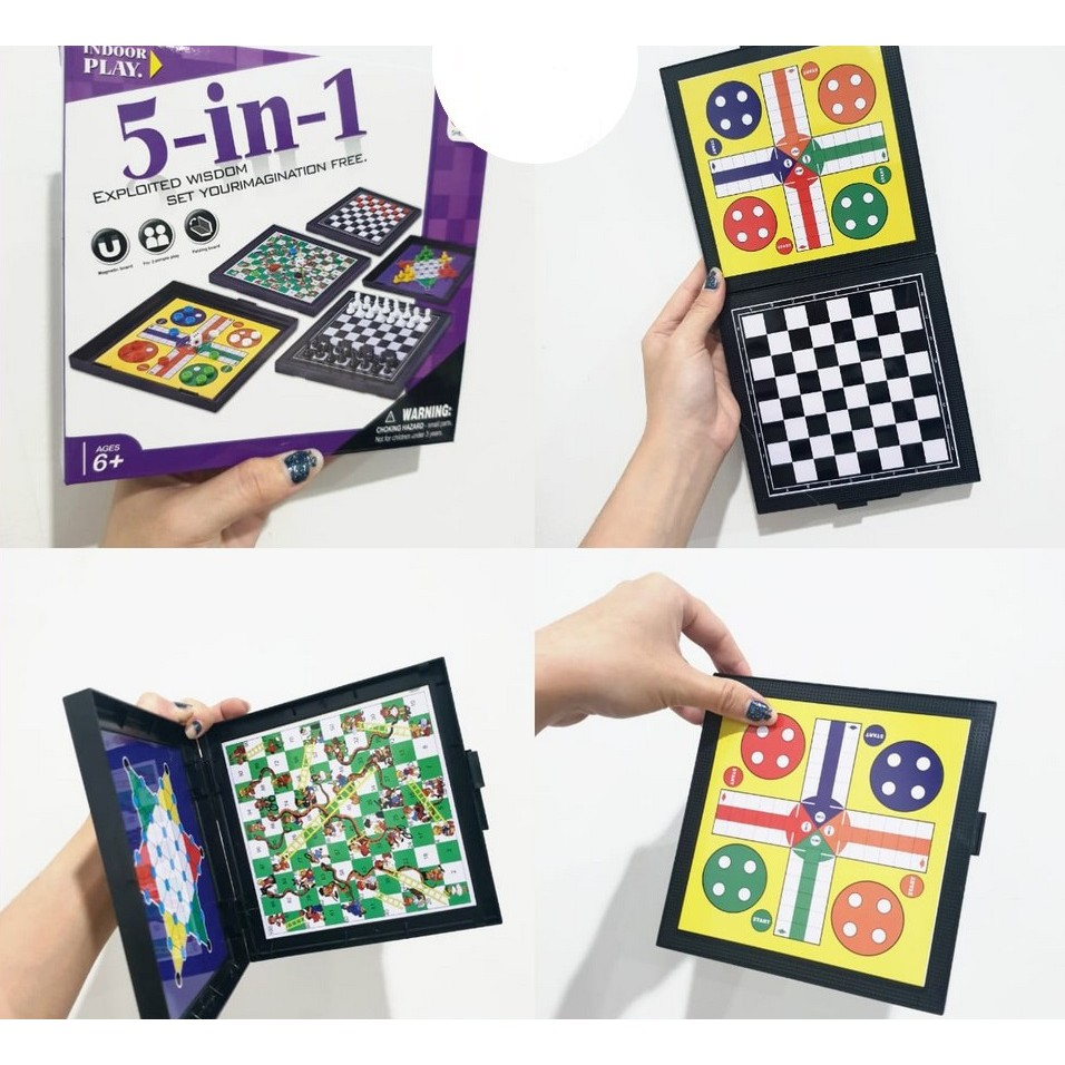 Monstermarketing 5 in 1 Classic Board Games Snakes Ladders/Chess/Etc. Kids  Toys For Boys Kids Toys For Girls | Lazada PH