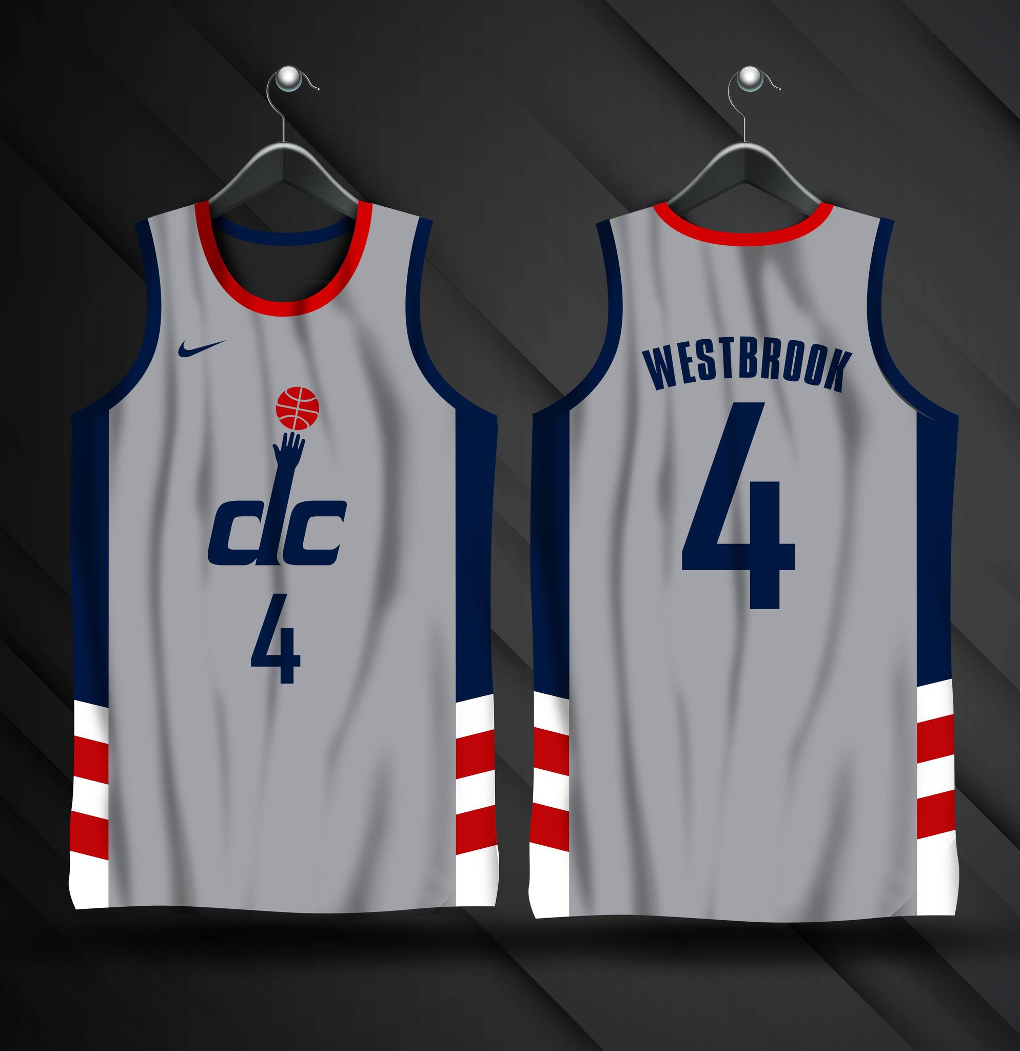 RUSSELL WESTBROOK #4, BEAL #3 WASHINGTON WIZZARDS CITY EDITION JERSEY, FULL SUBLIMATION