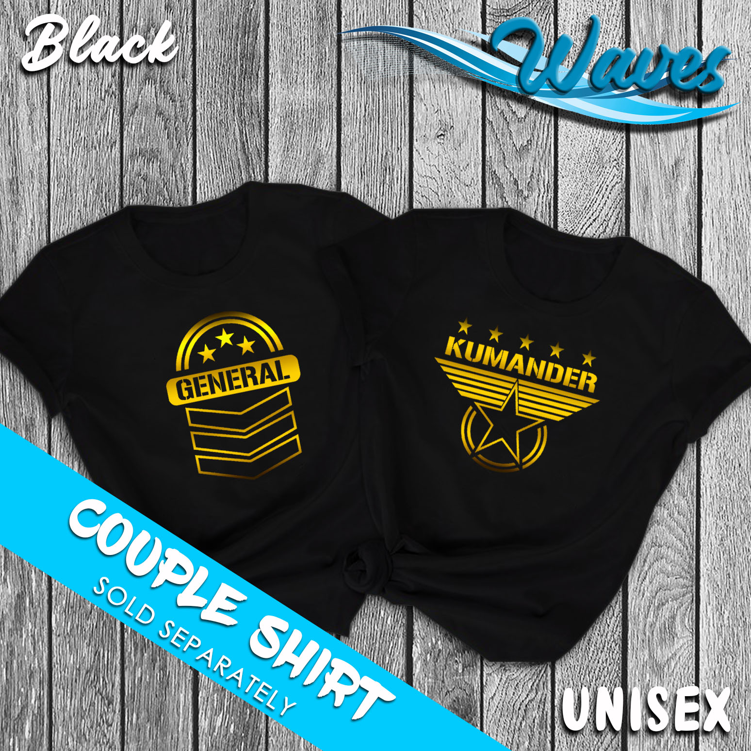 general and kumander couple shirt