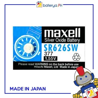 Maxell SR-626 1.55V (1 Piece) Silver Oxide Button Cell 377E, 626 SB-BW SB-AW 280-72 280-39 177 V377 565 606 GP377 SR626W SR626SW SR66 D377 LR626