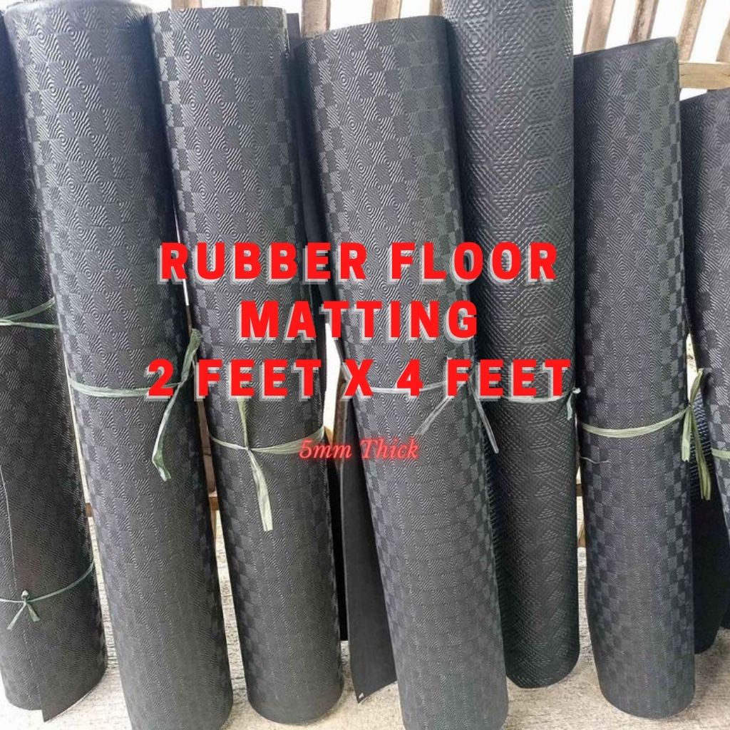 2x4ft Rubber Floor Mat UltraDurable, AntiSlip Matting for Gyms