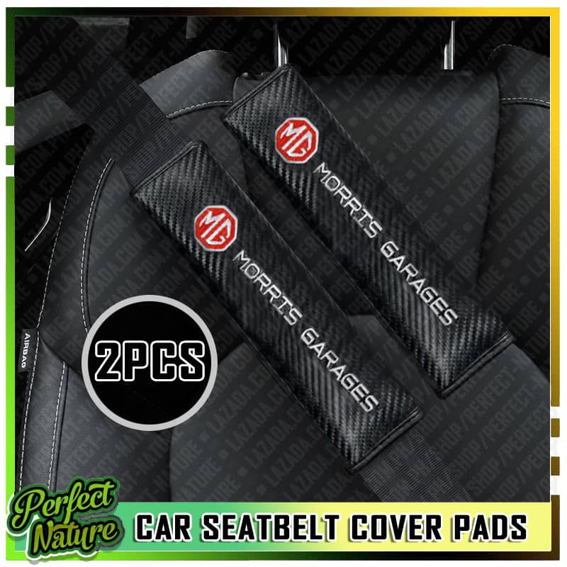 Autodily OPC Line Carbon Effect Seat Belt Harness Shoulder Pad Badge 