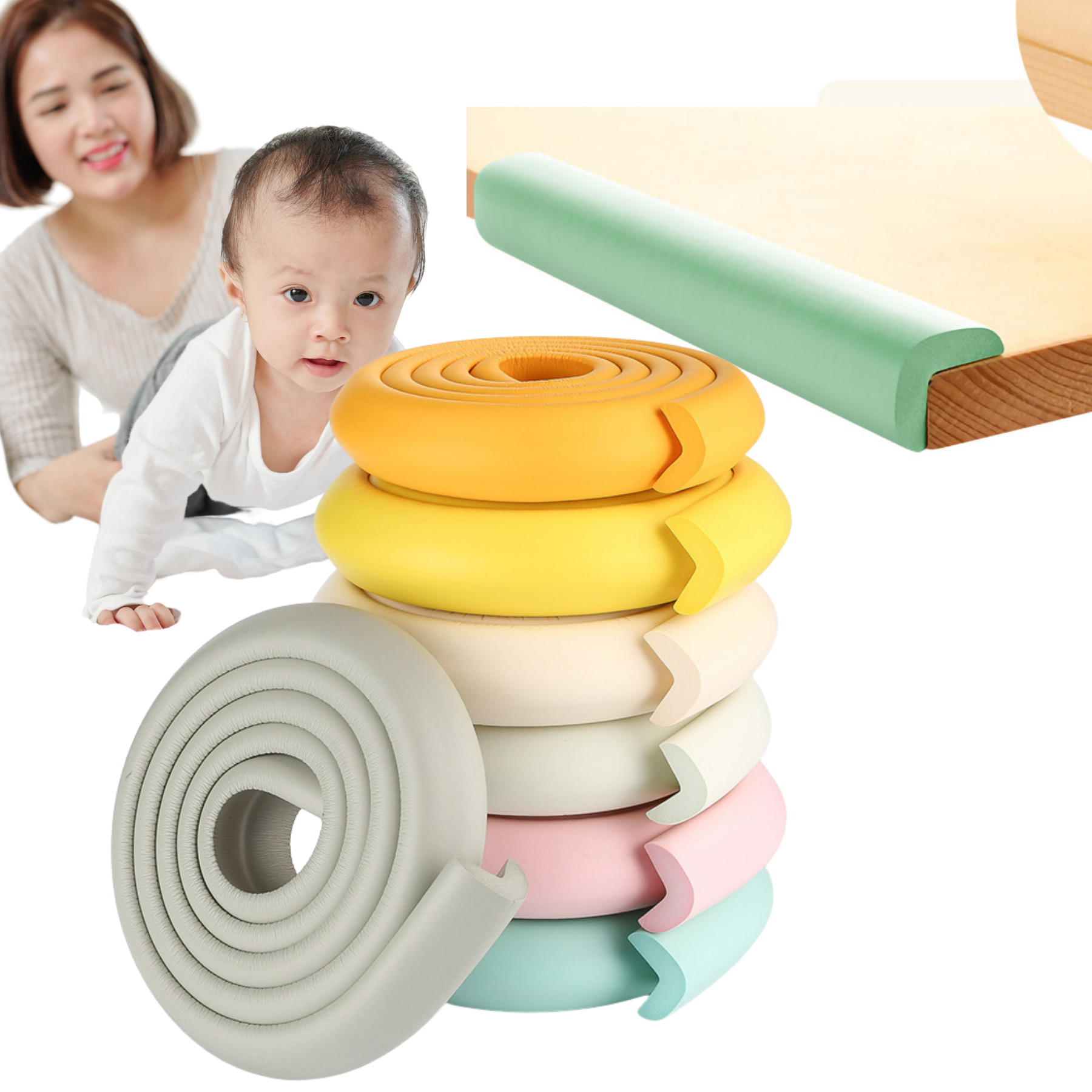 Wall Corner Edge Guard Cushion Foam Protective Strip For Baby Kids