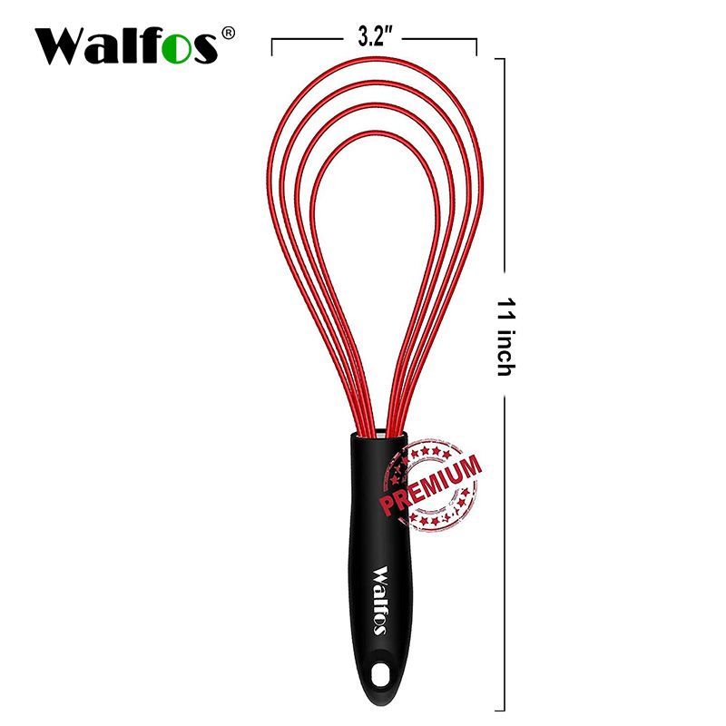 Walfos Silicone Whisk, Rubber Whisks for Cooking, Baking (12,10,8 inch) -  Heat Resistant Kitchen Whisks for Non-stick Cookware, Balloon Egg Beater  Perfect for Blending, Whisking, Beating, Frothing - Yahoo Shopping