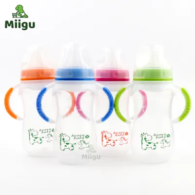 Miigu Baby High Quality Cute Baby Bottles Animal Prints 0-12 Months BPA FREE Feeding 270ML Bottles For Baby 9067