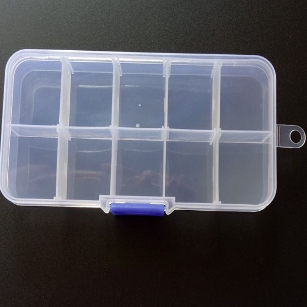 Plastic Jewelry Box Compartment Slot Organizer Storage Beads