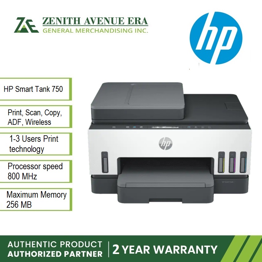 Hp Smart Tank 750 3 In 1 W Adf Wireless Printer Pn 6uu47a Lazada Ph 