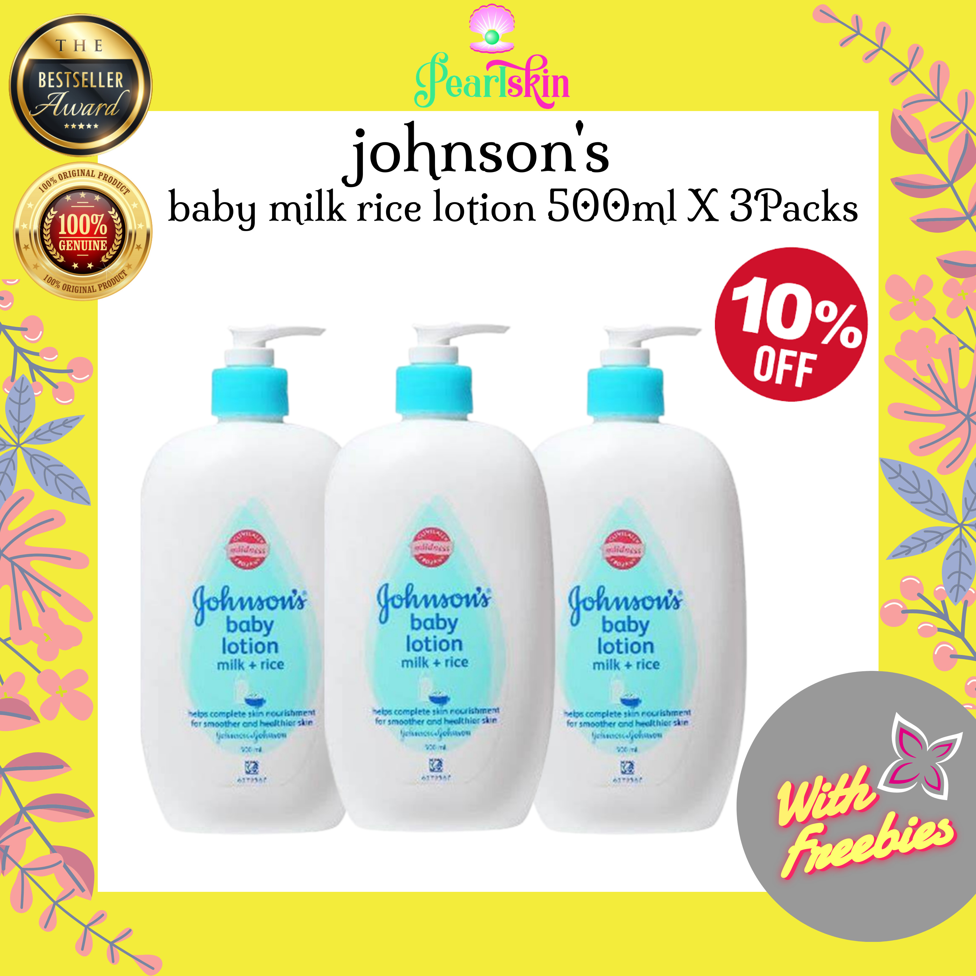 Johnson's Baby Milk + Rice Lotion 500ml Lazada PH
