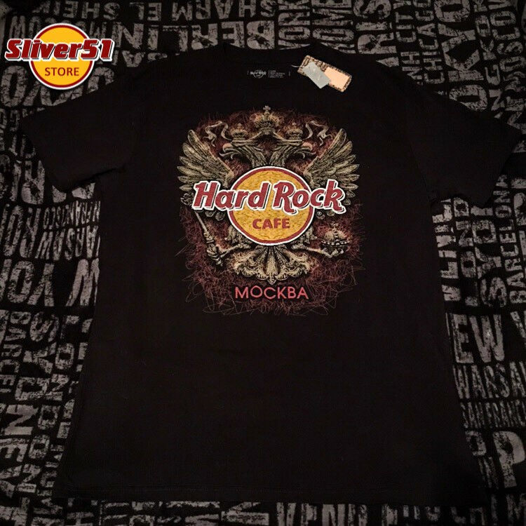 ↂ▣Hard Rock Cafe Moscow Russia S Black Logo Tee 100% Cotton Plus Size Men'S  T-Shirts Birthday Gift | Lazada Ph