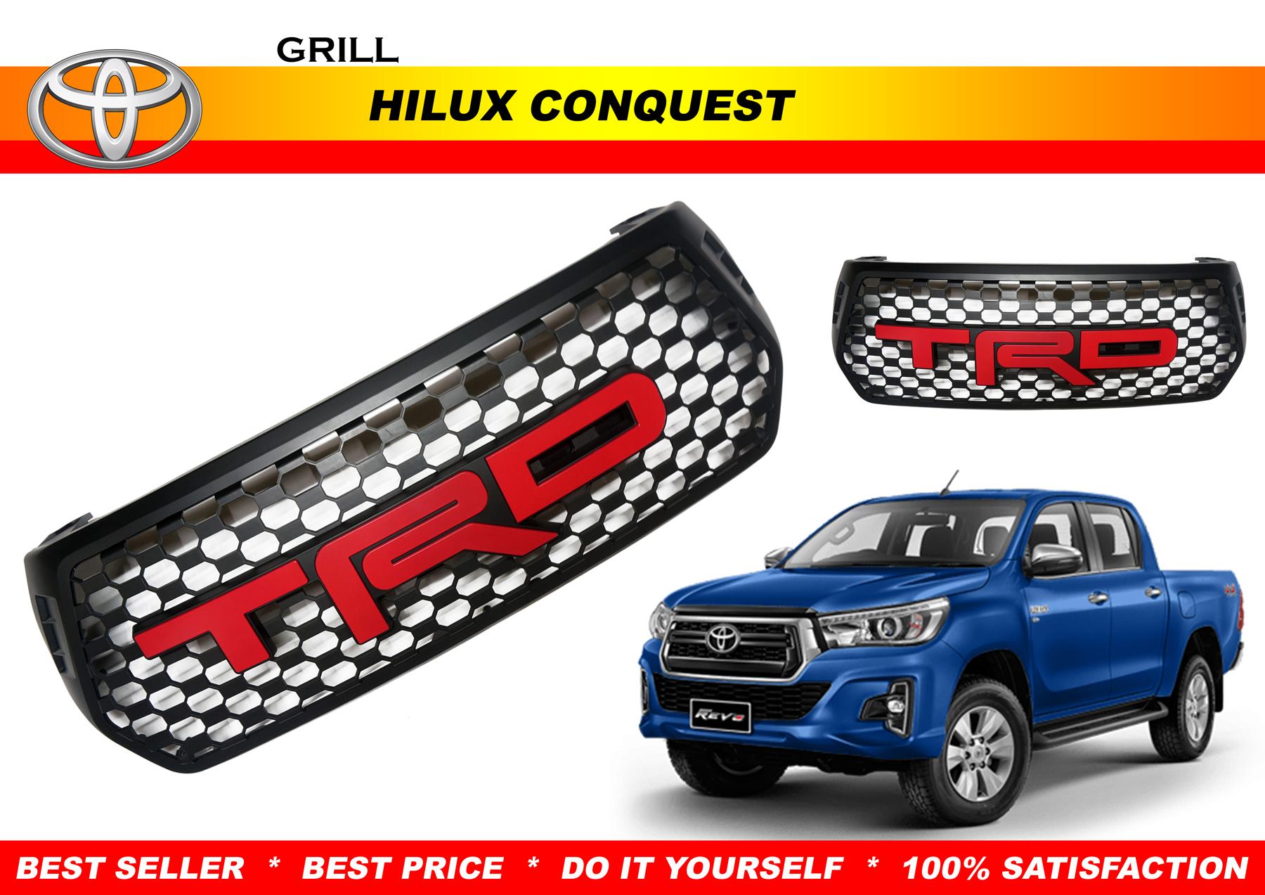 TRD Front Grill Toyota Hilux Conquest Red Emblem Lazada PH