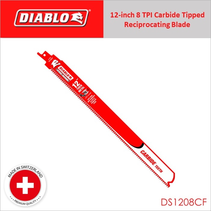 Diablo DS1208CF 12 inch 8 TPI Carbide Reciprocating Blade