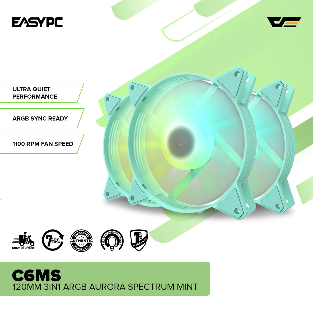 EasyPC | Darkflash C6MS 120mm 3in1 ARGB Aurora Spectrum or C6S