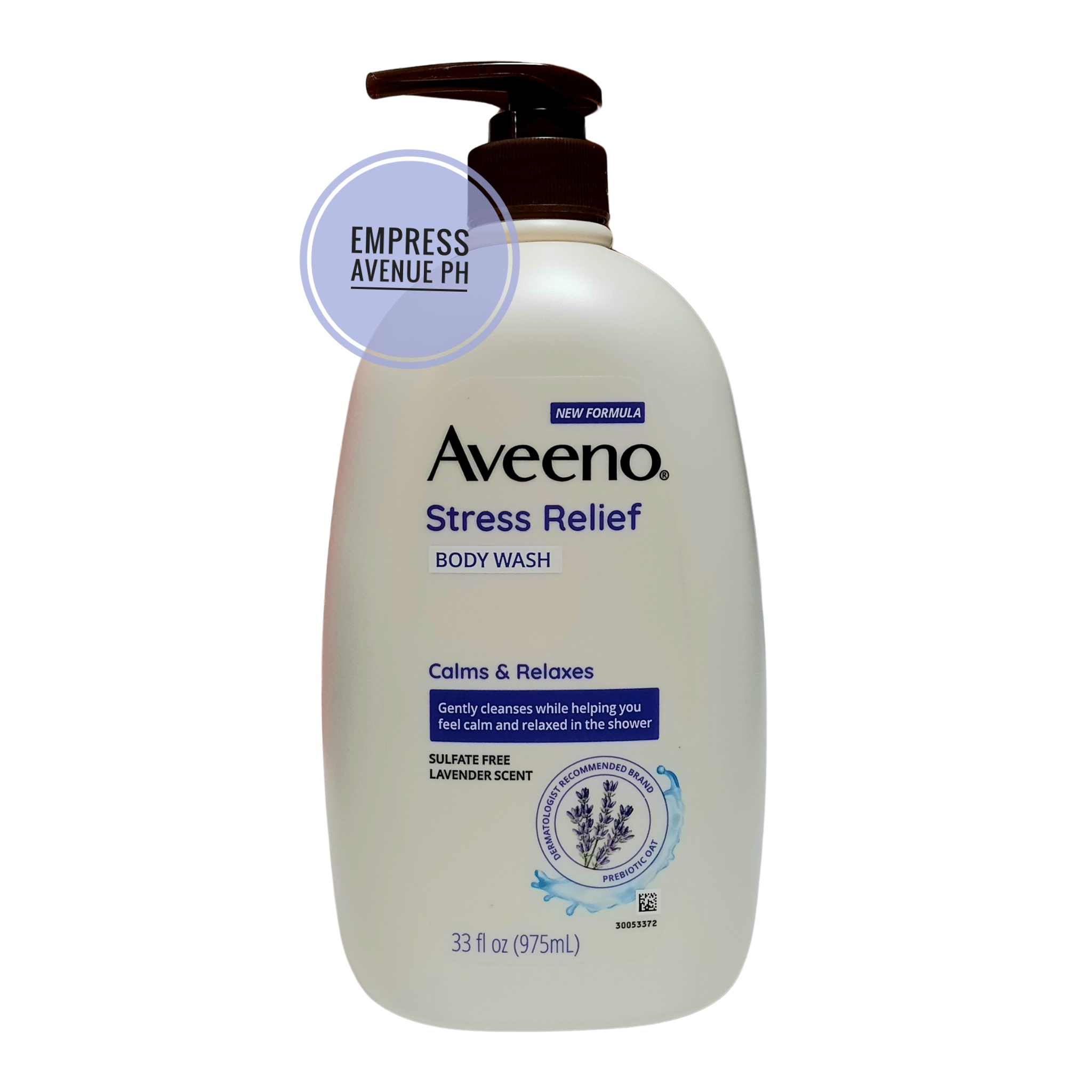 Aveeno Stress Relief Body Wash Lavender Scent, Calms & Relaxes 975ml ...