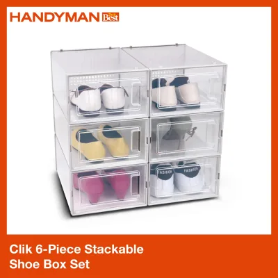 Clik 6-piece Stackable Shoe Box Set
