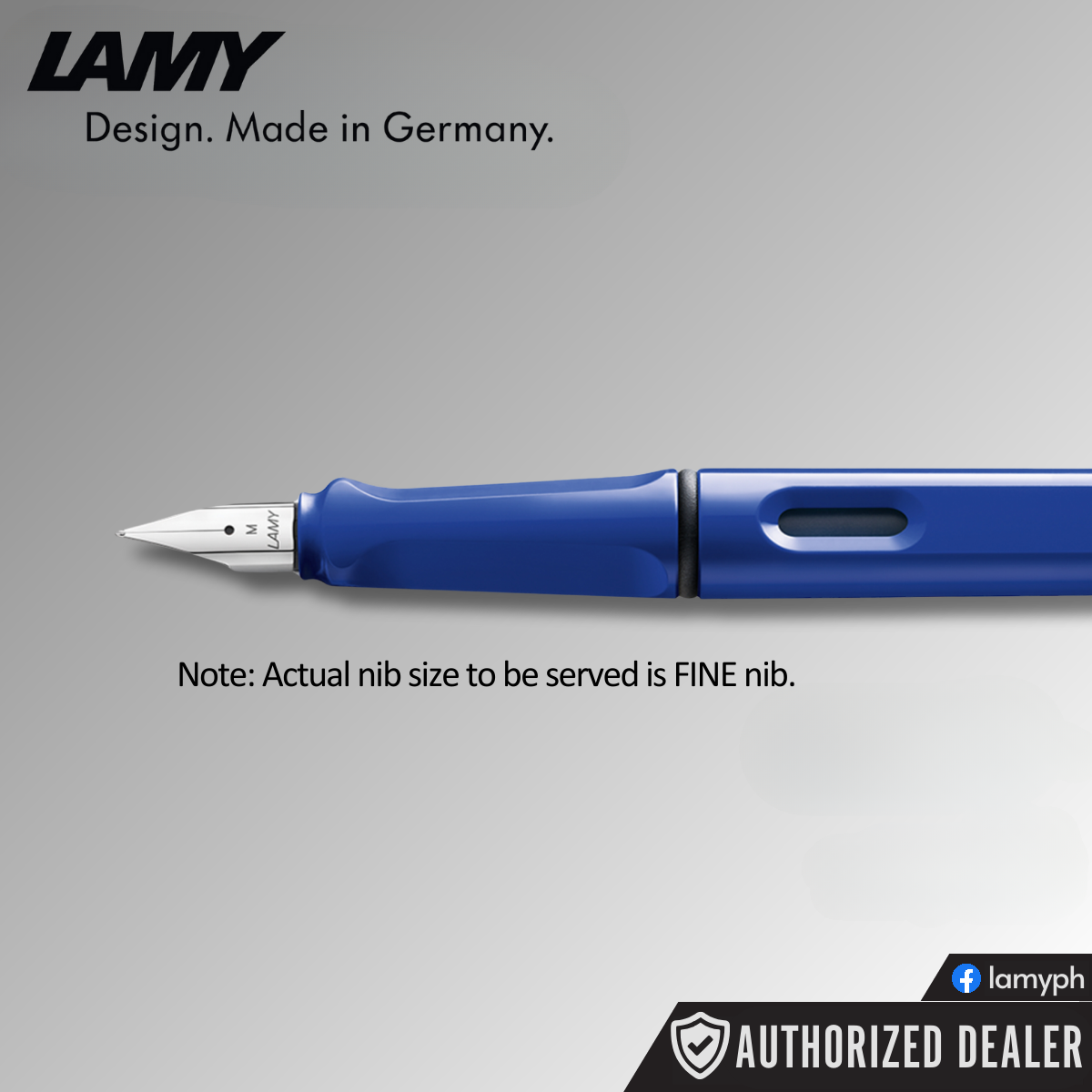 Lamy - White, Ef Nib Safari Fountain Pen Metal Clip Ef Nib