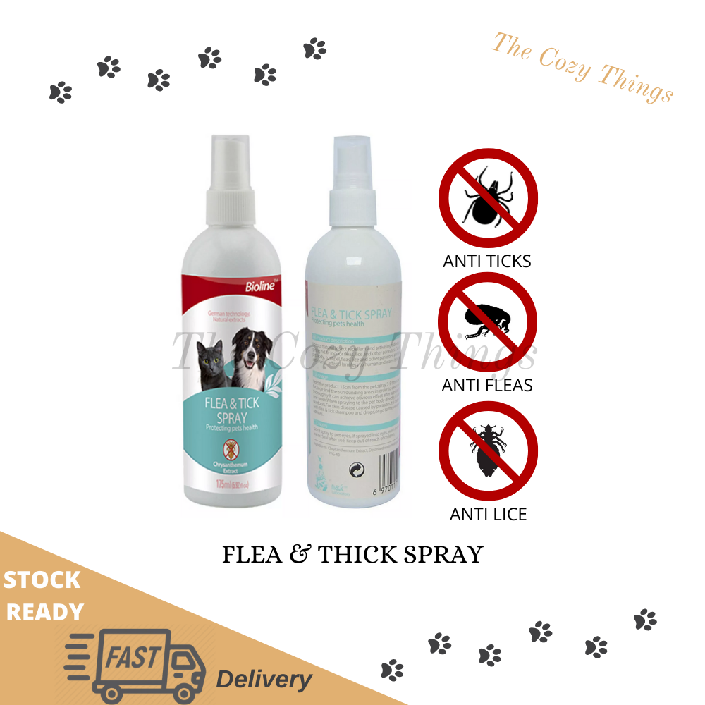 The cozy Things Bioline Flea & Tick Spray Anti Tick and Flea Lice Spray