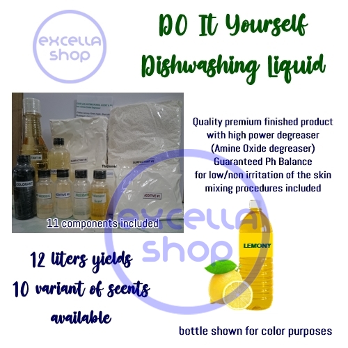 Dishwashing Liquid KIT set PREMIUM Branded Quality DIY soap making raw