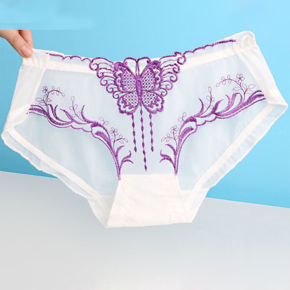 Butterfly Design Ladies Sexy Transparent Briefs Breathable Women Ice Silk Lace  Underwear, Underwear, Women's Panties, Brief - Buy China Wholesale Panties  $2.3