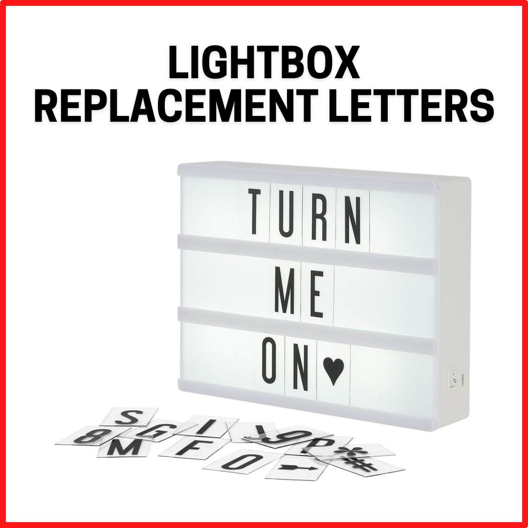 [ DLC SALON ] LIGHTBOX REPLACEMENT LETTERS ABC LETTERS A4 LED