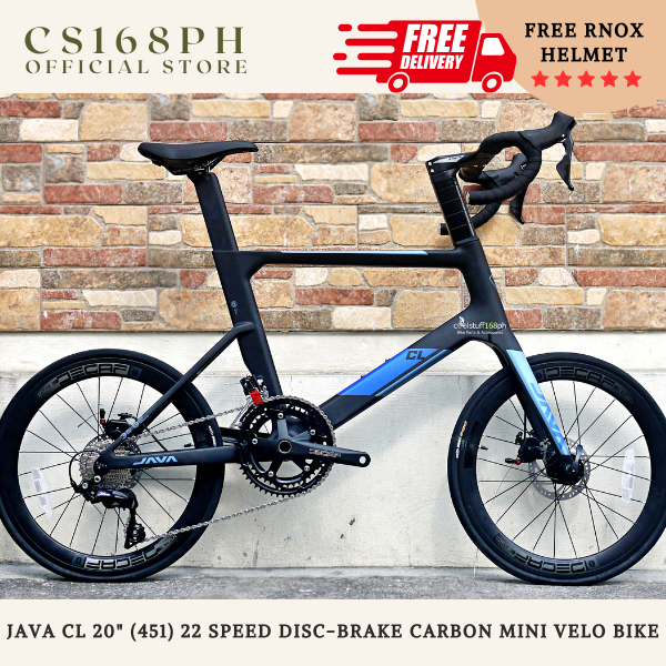 JAVA Carbon Fiber Mini Velo Bike - ( 22 Speed/20 inches/Black Red )