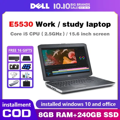 COD /【 16 FREE GIFTS】laptop for sale brand new / laptop I E5530 I 15.6in I Built in HD Camera + built-in digital keypad I Third generation processor I core i5 I 8GB memory I 256GB SSD I Compatible with windows 10 system
