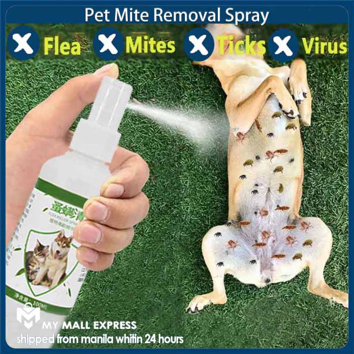 Pet flea spray Tick and flea killer for dogs 100ml Pet spray Treatment