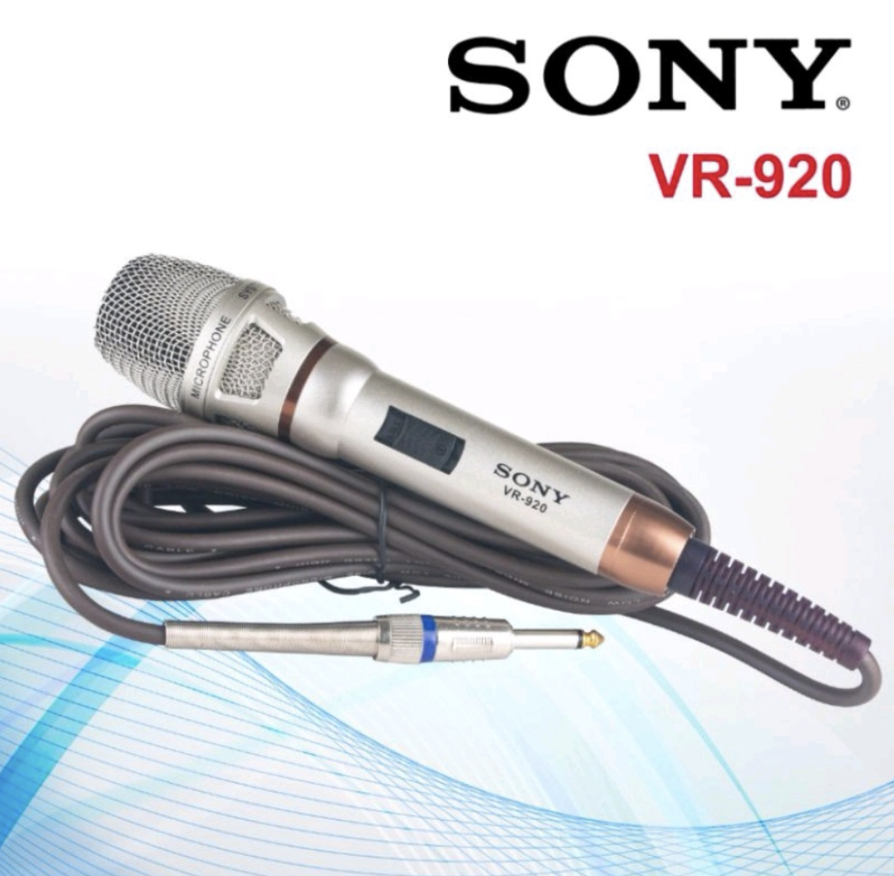 ( HÀNG CHÍNH HÃNG NHẬT ) Micro Có Dây , Micro Có Dây SONY VR-920 Hàng Nhật , Micro Karaoke Gia Đình, Thiết Kế Bằng Hợp Kim Nguyên Khối Cứng Cáp, Siêu Bền, Bộ Lọc Âm Cao Cấp, Chống Tạp Âm Chống Hú Dây Dài 7m Chống Giật . Giá Sốc!