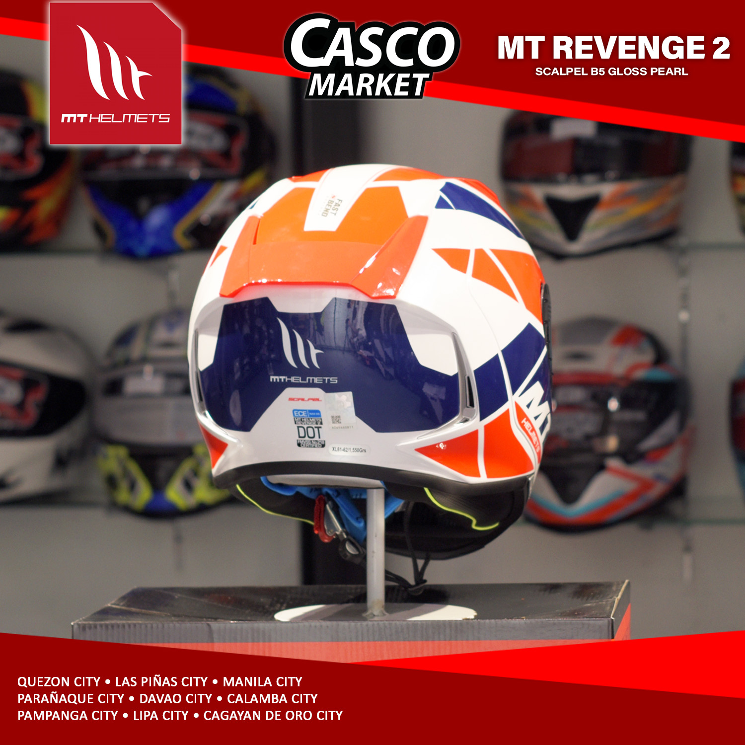 MT REVENGE SCALPEL FULL FACE MOTORCYCLE HELMET Aerodynamic