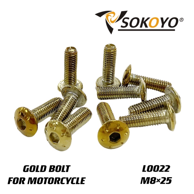1 Set 10pcs Gold Bolts Yayamanin Bolt For Disc Pad Disc Brake