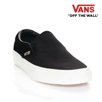 vans woven check slip on belgian block