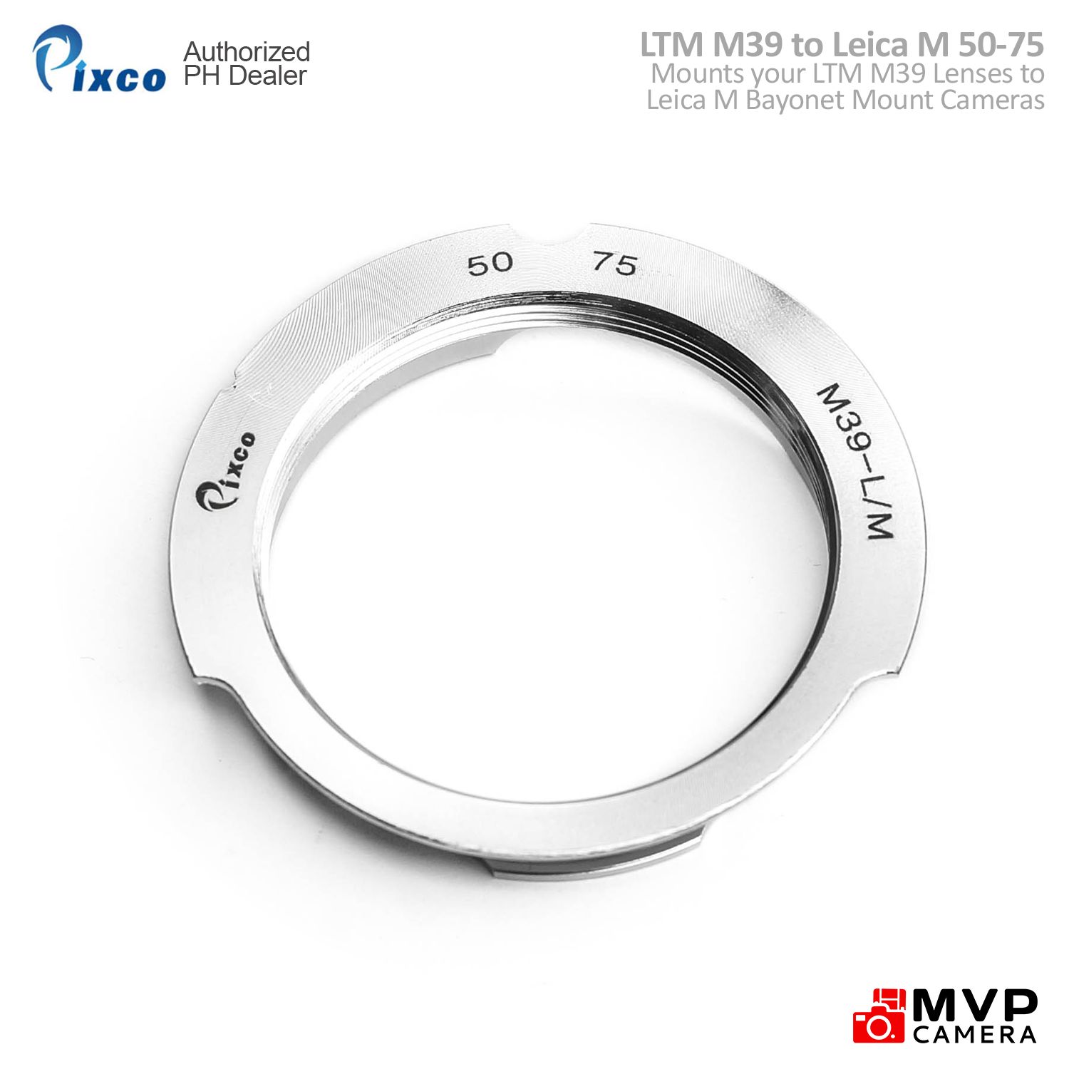 PIXCO Leica Thread LTM M39 to Leica M 50-75 50mm 75mm Metal