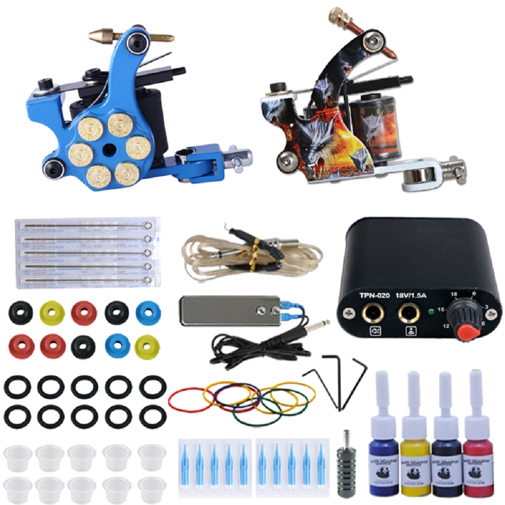 Full Set of Tattoo Machines Professional Body Art Makeup Beginners SelfStudy Tattoo Equipment