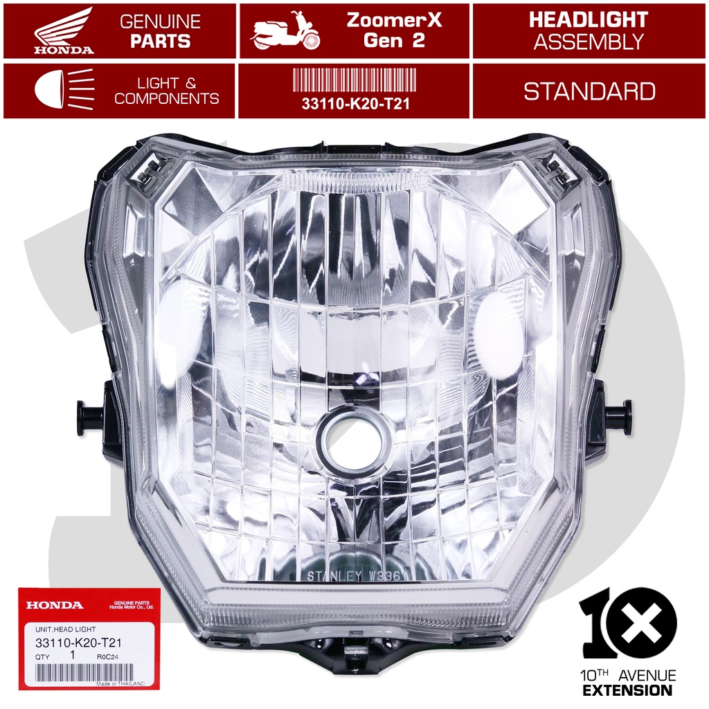 10thX Honda Genuine Headlight Assembly Part No.33110K20T21 for Zoomer