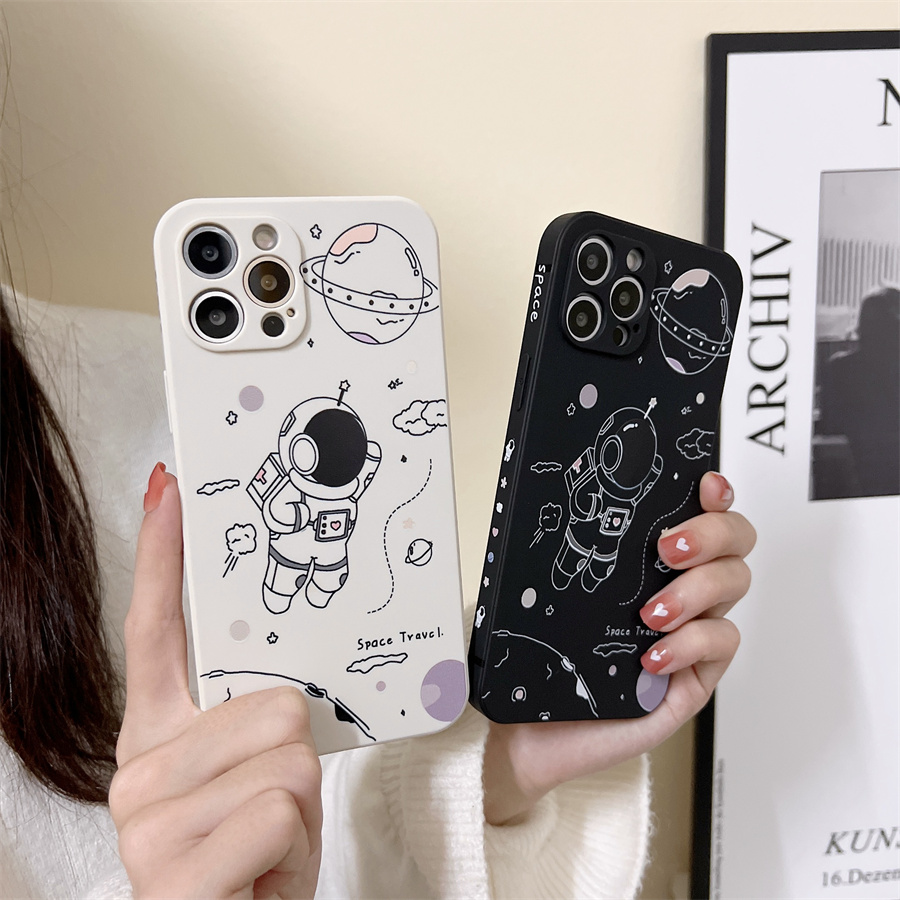 [Astronaut-Space Travel] Ốp điện Thoại Mềm Bảo Vệ Camera Cho Samsung Galaxy S22 S21 S20 S10 Plus Note 20 10 Ultra 10 Lite S21 Fe A33 A53 A73 A02s A21s A11 A12 A22 A10s A20S A30s A31 A32 A50s A51 A52S A71 A72 M01s M10 M12 M42