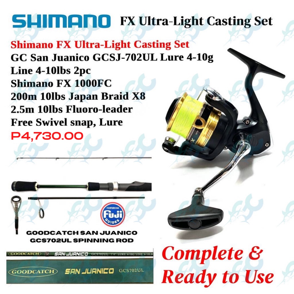 Shimano FX / Sienna and GoodCatch San Juanico Ultra Light Casting Combo Set