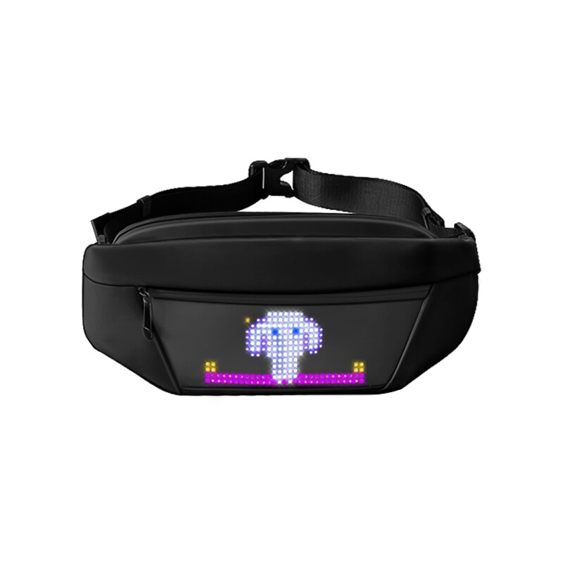 Matrix Pixel LED Backpack Unisex Chest Bag Function Shoulder Bag Trendy Messenger Bag with LED Display Screen APP LED Waist Bag with Bluetooth LED Display