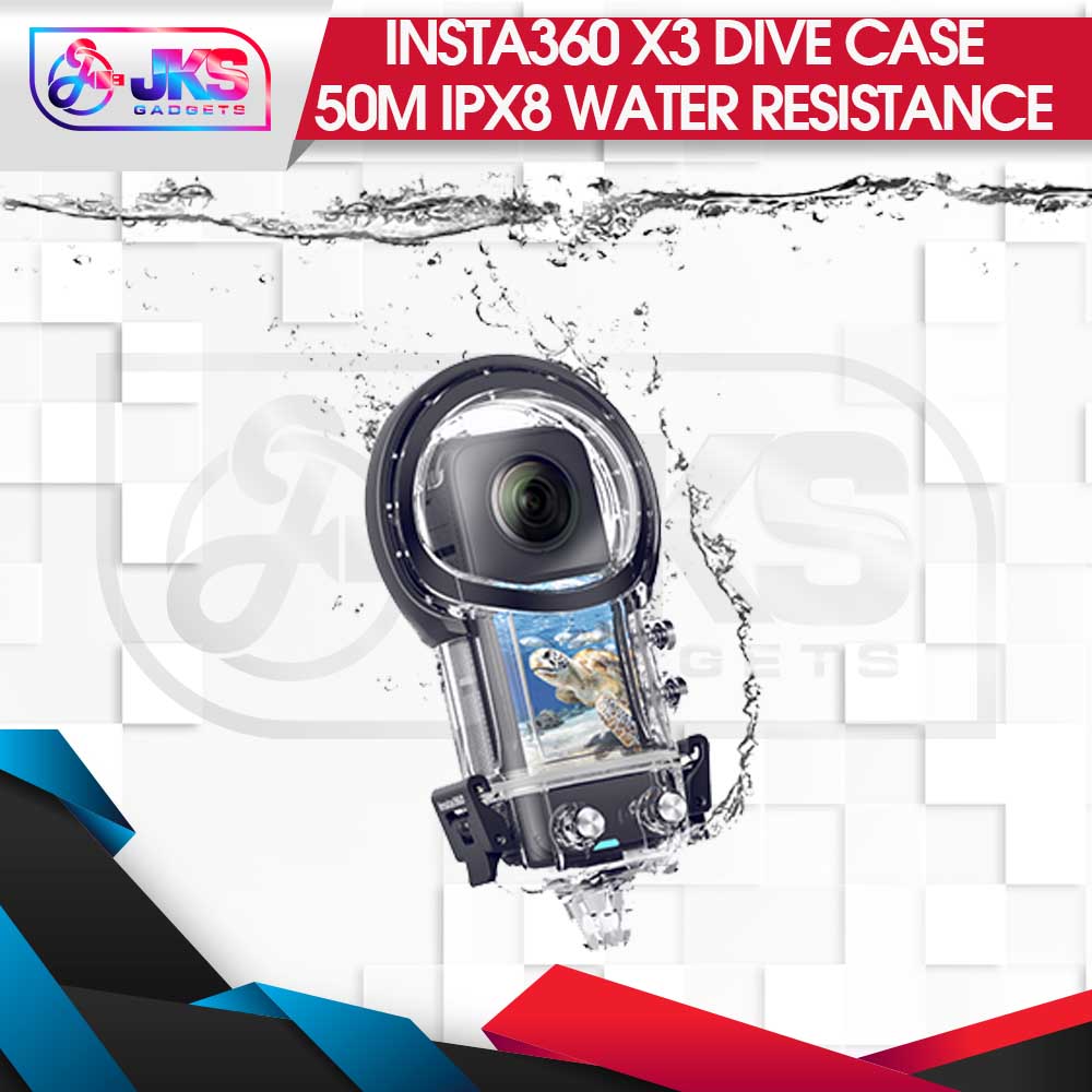 Insta360 Custodia Invisibile Per X3 – Impermeabile IPX8 Fino A 50 M, Con 10 Inserti Antiappannamento