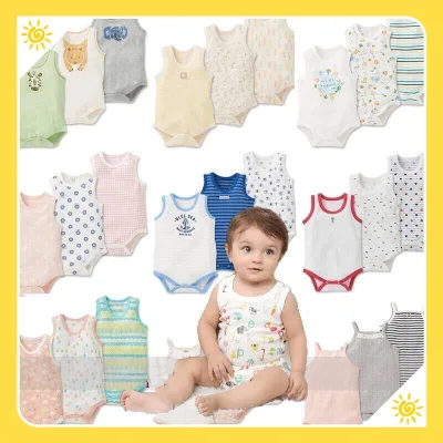 Buy 1 Take 1 Baby Sleeveless Boys Girls Onesies Jumpsuit Romper Newborn Clothes Overal