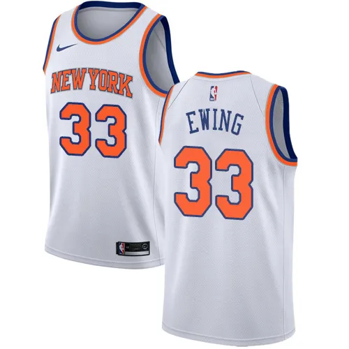 Mitchell & Ness New York Knicks #33 Patrcik Ewing White Logo Swingman  Jersey black