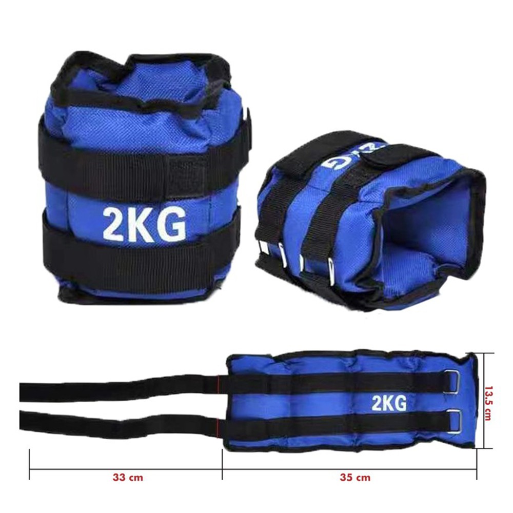 ♖1kg3kg Powergym Pair Of Ankle Wrist Weights (Velcro Locks) Wearable