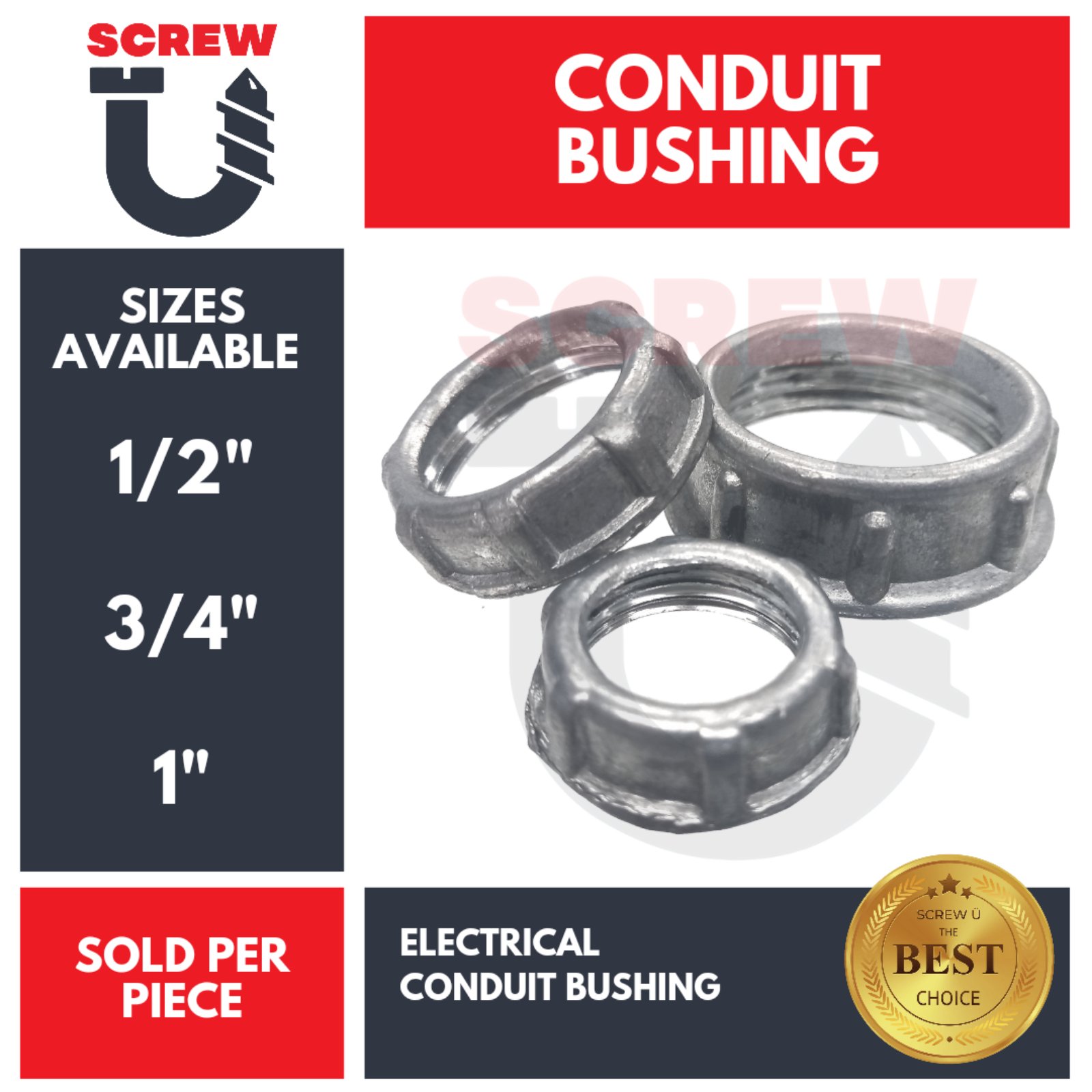 Electric Conduit Bushing 1/2" 3/4" 1" Sold Per Pc Lazada PH