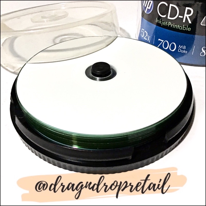 HP CD-R CDR CD R 52x 700MB Inkjet Printable Recordable Blank Disc ...