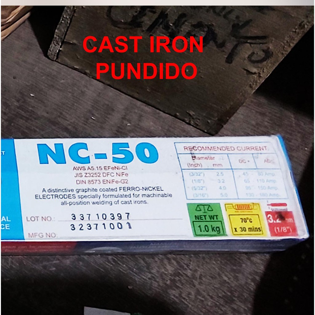 Cash sa paghahatid ） Nihon Cast Iron Welding Electrode NC50 1/8 3.2mm