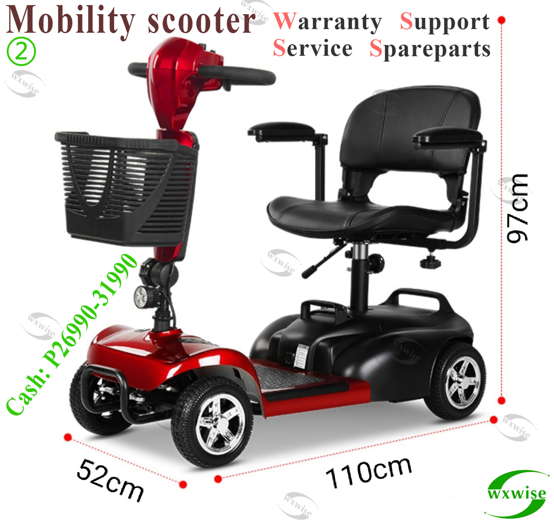 wxwise mobility scooter elderly electric wheelchair rechargeable scooter wheels senior PWD scooter | PH