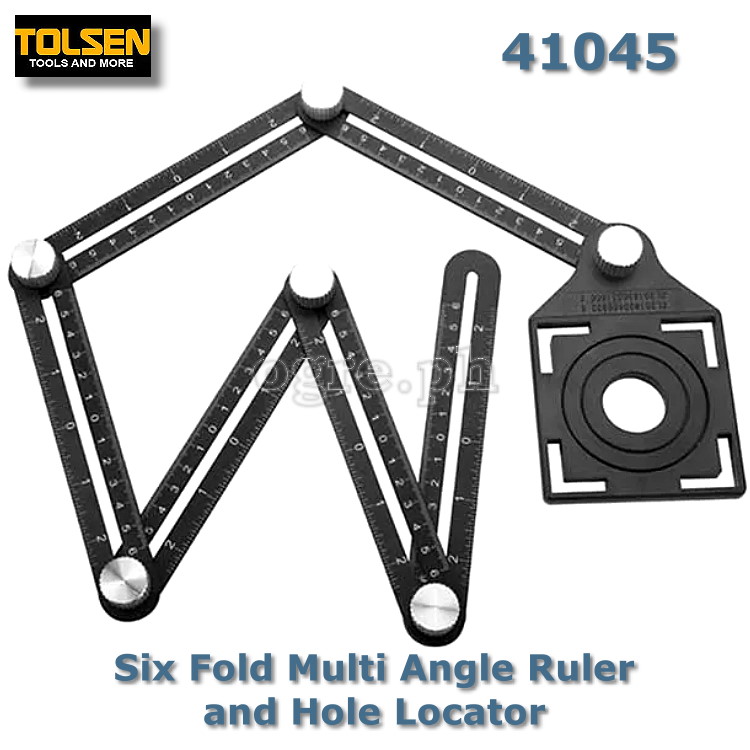Toolock Ruler Tolsen 41045 Six Fold Multi Angle Ruler and Drill Hole Locator | Lazada PH