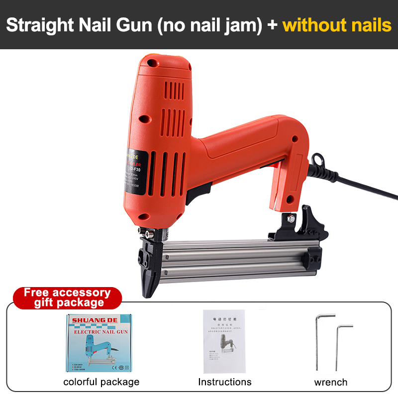 220V Electric Nail Gun Power Tools Furniture Woodworking Stapler Tacker