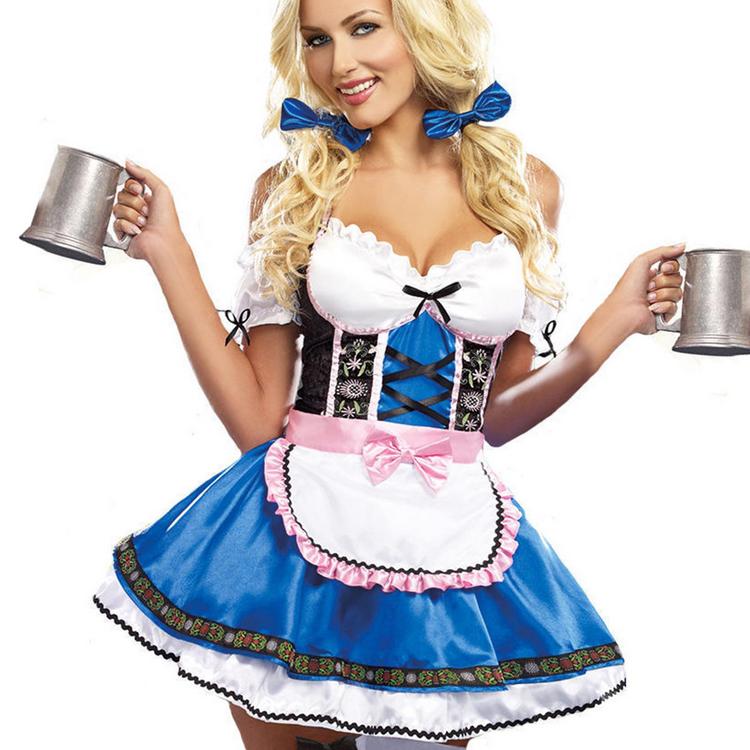 Traditional Bavarian Beer Festival Maid Cosplay Prom Performance Dress