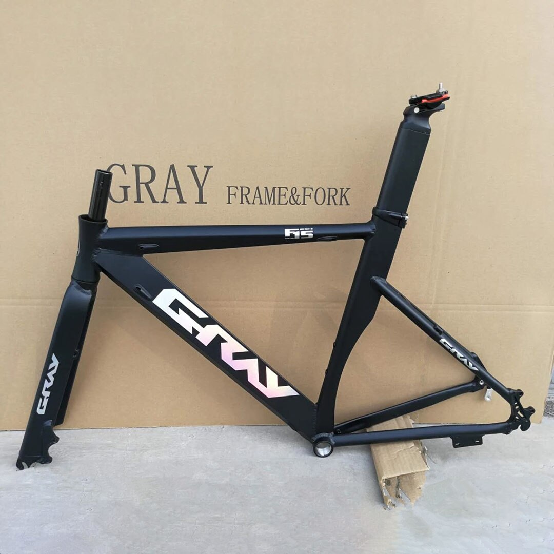 Gray Road Bike Frame Speed Bike Frame 48cm 52cm Blue Fixed Gear Bicycle Frame Include Aluminum Alloy Frame Fork Seatpost Seatclamp Lazada Ph