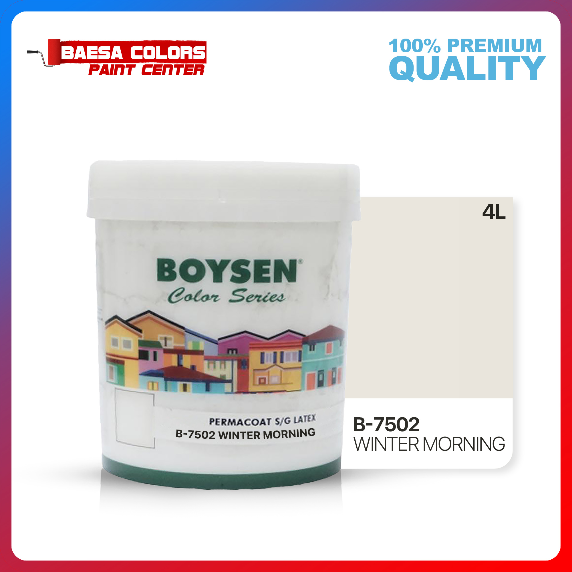 BOYSEN B-7502 WINTER MORNIG SEMI GLOSS LATEX 4L | Lazada PH