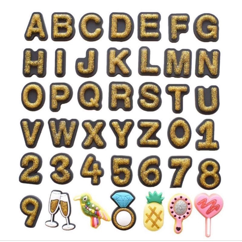 Gold Letters jibbitz for Crocs Lazada PH